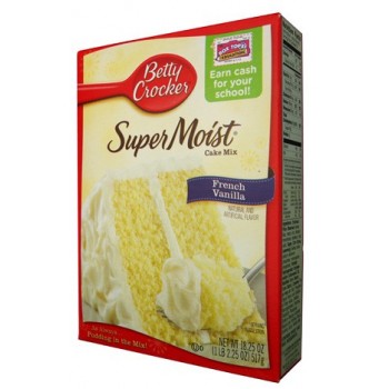 Betty Crocker Super Moist French Vanilla Cake Mix 15.25 OZ (432g) 12 Packungen AUSVERKAUFT